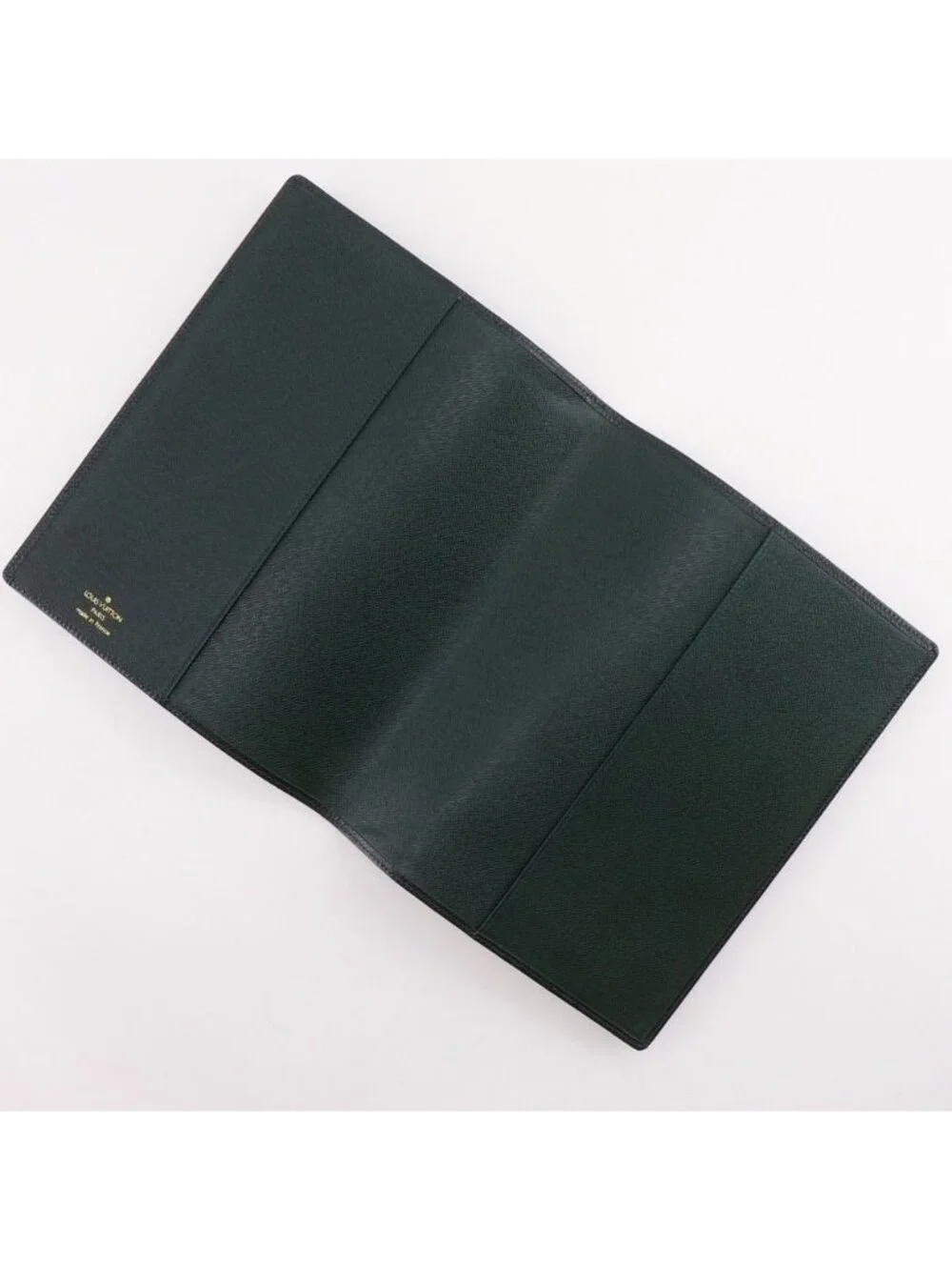 Louis Vuitton Agenda Bureau Notebook Cover Taiga Epi Sear Dark Green
